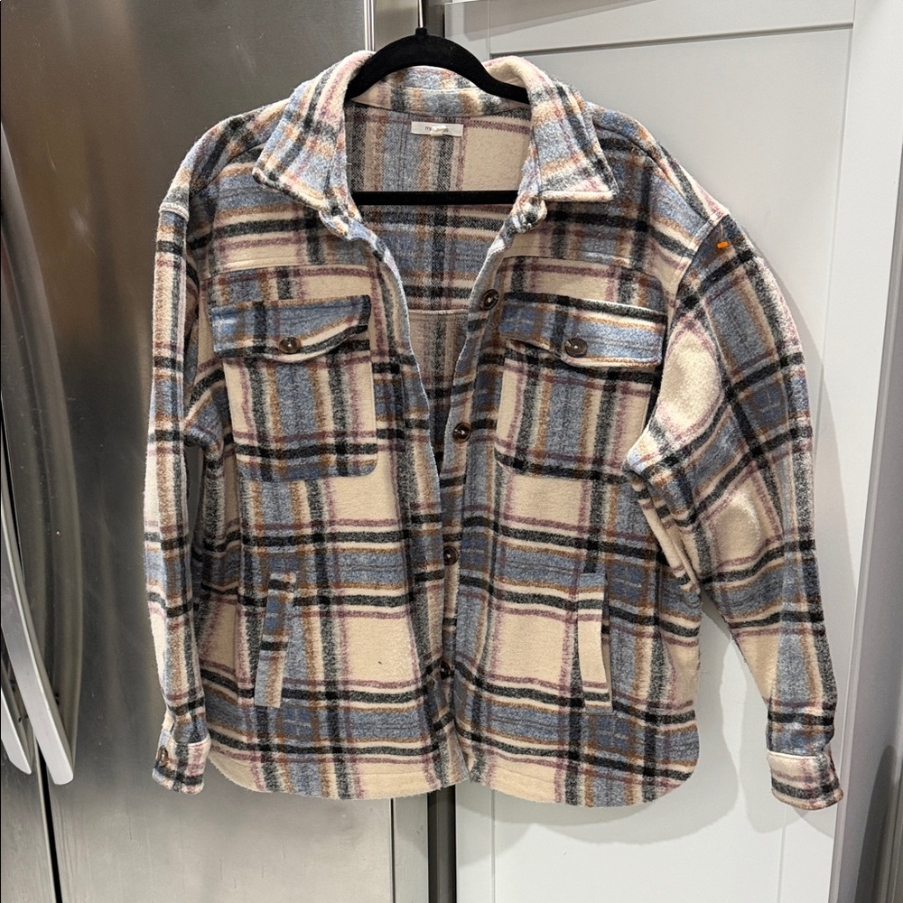 Plaid Button-Up Shacket